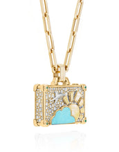 Load image into Gallery viewer, City of Lights White Gold Luggage Necklace