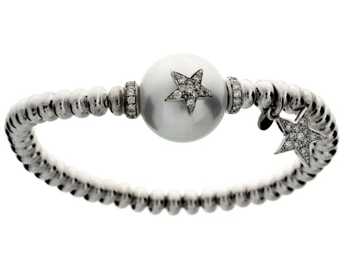 Pearl Diamond Starburst Bracelet