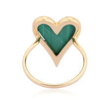 Load image into Gallery viewer, Heart Malachite Ring