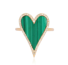 Load image into Gallery viewer, Heart Malachite Ring