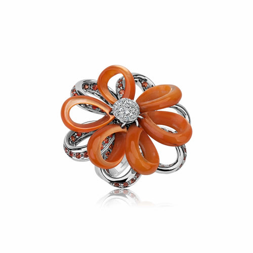 Orange Flower Ring