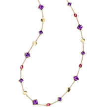 Load image into Gallery viewer, Amethyst and Ruby Florentine Necklace