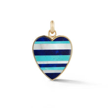 Load image into Gallery viewer, Gold Gemstone Eloise Heart Charm