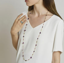 Load image into Gallery viewer, Amethyst and Ruby Florentine Necklace