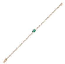 Load image into Gallery viewer, Emerald Diamond Bracelet