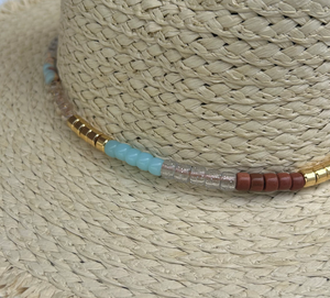 Beaded Neutral Hat