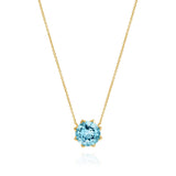 Large Topaz Sunburst Necklace