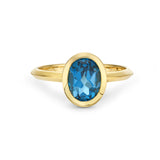 London Blue Oval Ring