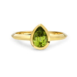 Peridot Pear Shape Ring