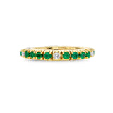 Emerald & Diamond Stretch Ring