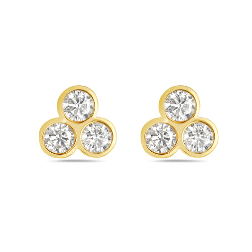 Modern Diamond Bezel Studs