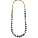 Bubble Turquoise and Diamond Necklace