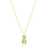 Initial Letter Disco Charm Necklace