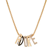 Load image into Gallery viewer, Slide-On Pave Chunky Initial Necklace