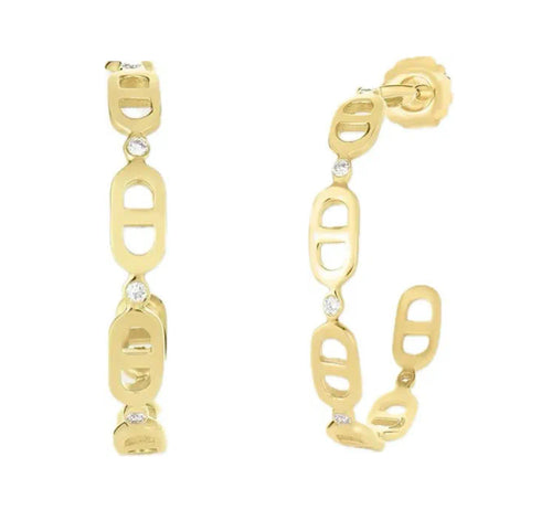 Small Chevalier Creole Hoop Earrings