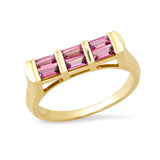 Colorblock Ring in Pink Tourmaline