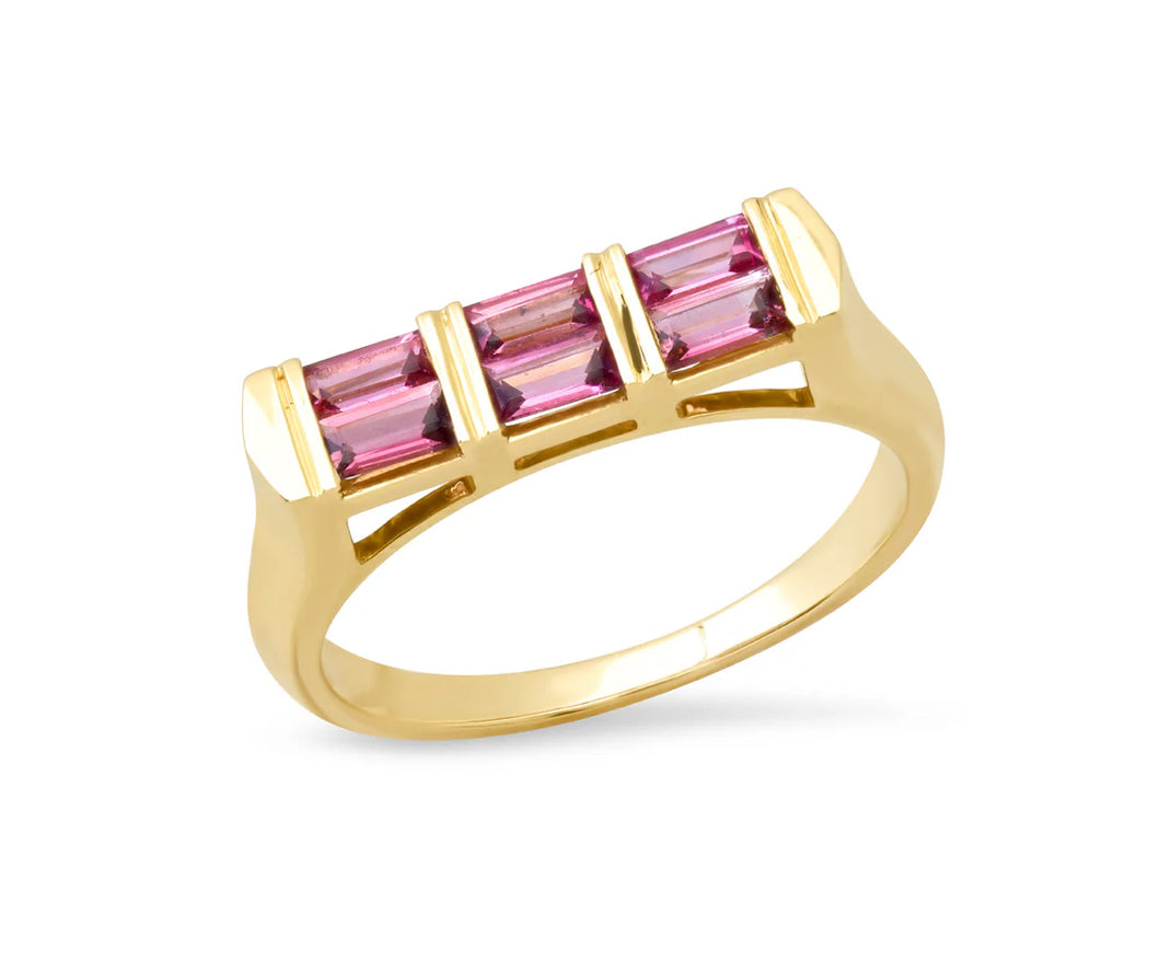 Colorblock Ring in Pink Tourmaline