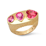 Ripple Ring in Tourmaline and Pink Sapphire