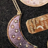 Enamel Crescent Necklace