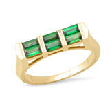 Colorblock Ring in Tsavorite