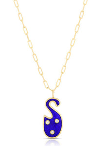 Initial Letter Disco Charm Necklace