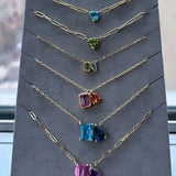 Heart Peridot Gemstone Necklace