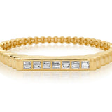 Fluted Colorblock Diamond Bangle