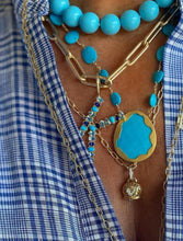 Load image into Gallery viewer, Paloma Initial Charm Necklace in Multi Blue