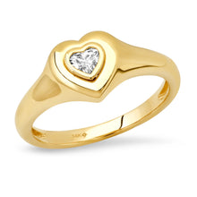 Load image into Gallery viewer, Heart Signet Ring