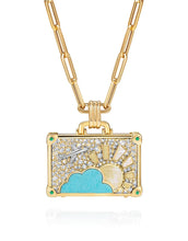 Load image into Gallery viewer, City of Lights White Gold Luggage Necklace