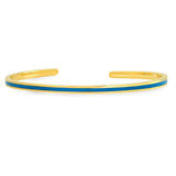 Light Blue Enamel Gold Bracelet