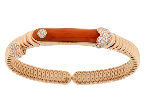 Diamond Rose Gold Red Bracelet