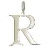 Initial "R" White Gold Charm