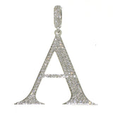 Initial "A" White Diamond Charm