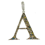 Initial "A" Rainbow Diamond Charm
