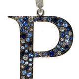 Initial "P" Rainbow Diamond Charm