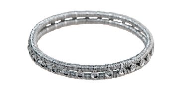 Joy Two Row White Gold Eternity Bracelet