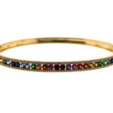 Gold Rainbow Diamond Bangle