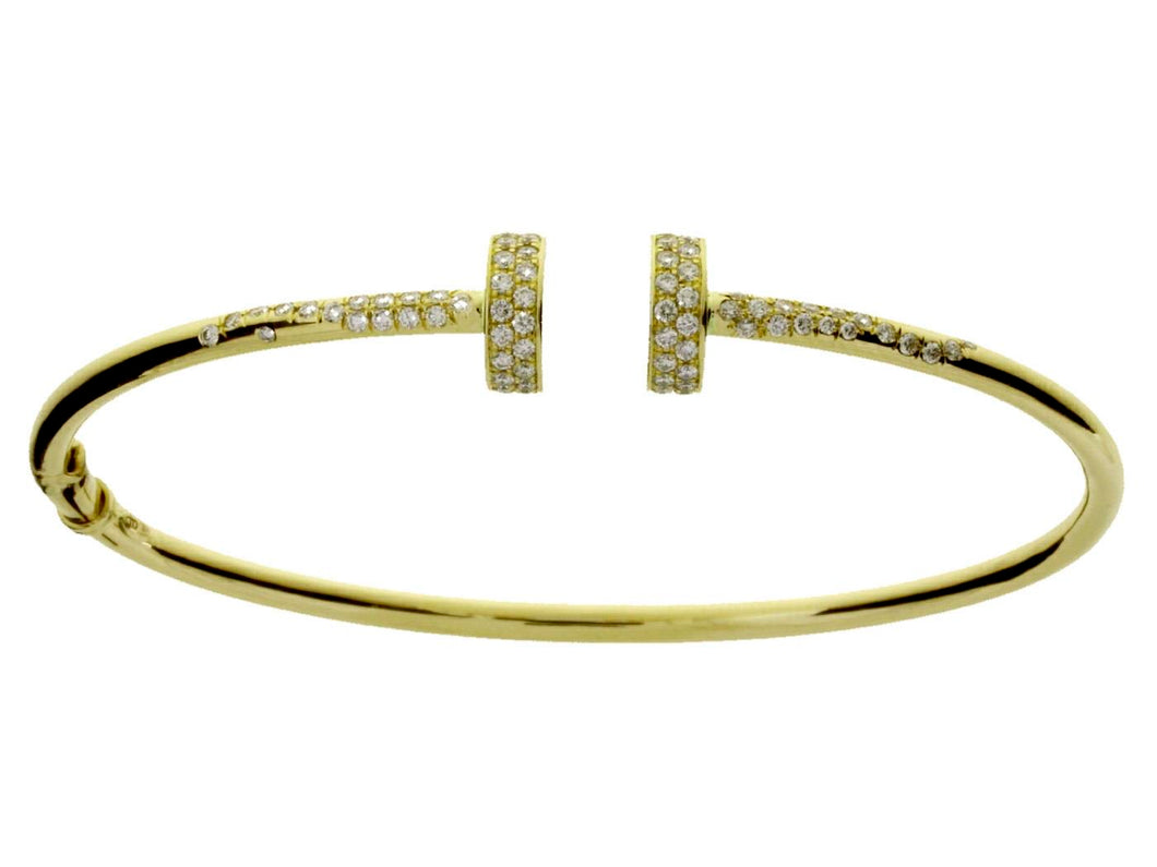 Screw 18K Yellow Gold Diamond Bracelet
