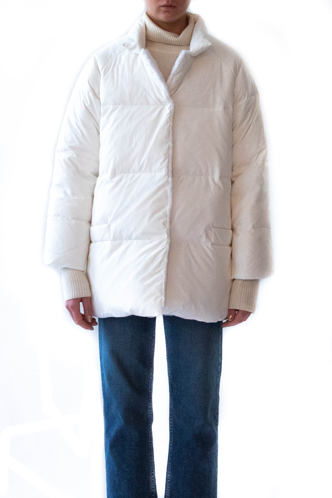 Sheared Rabbit Lined Cotton Puffer