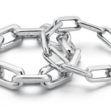 SAXON STERLING SILVER LARGE CHAIN LINK RING