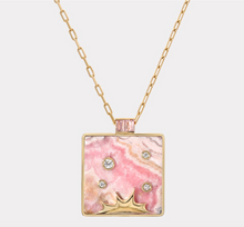 Load image into Gallery viewer, Optimism Pendant With Rhodochrosite and Lotus Garnet