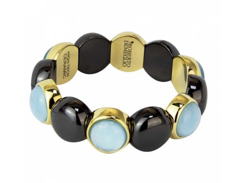 Two Tone Dama Crystal Aura Bracelet