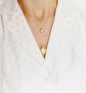 Diamond Baby Ladybug Necklace