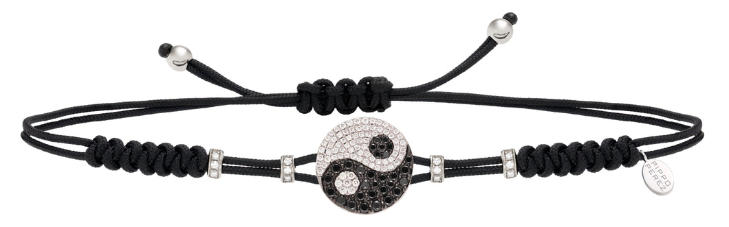 Yin Yang Black Diamond Bracelet