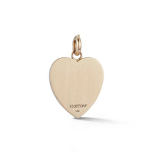 Load image into Gallery viewer, Gold Chalcedony Anna Heart Charm