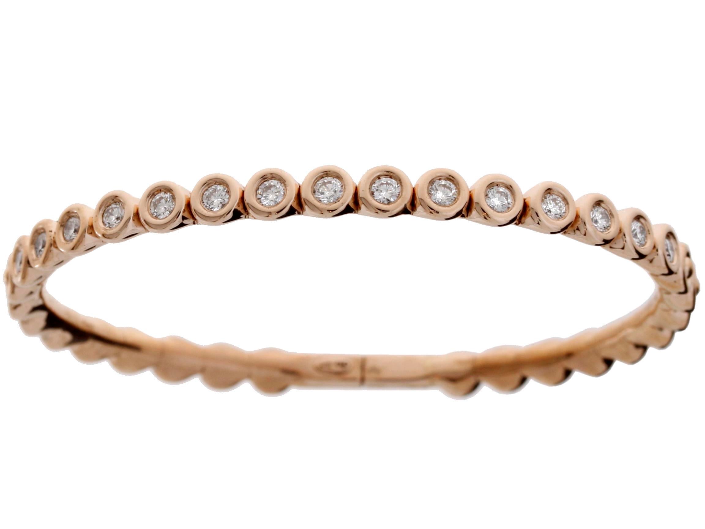 Alternated Diamond Burnished Bracelet