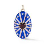 White Pearl & Blue Enamel Eleanor Charm