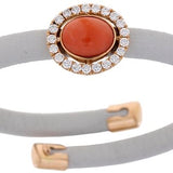Leather Coral Bracelet