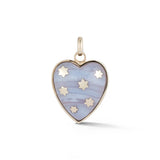 Gold Chalcedony Anna Heart Charm
